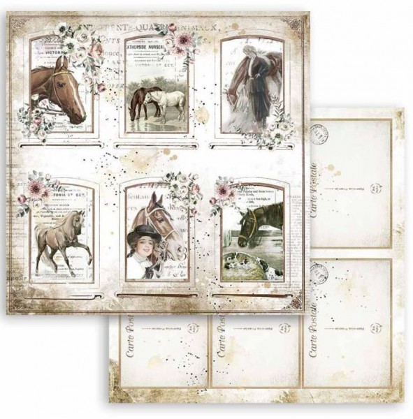 Stamperia Scrapbooking paper double face -Romantic Horses cards