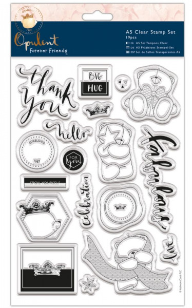 docrafts Forever Friends Opulent Clear Stamp Set A5 FFS907136