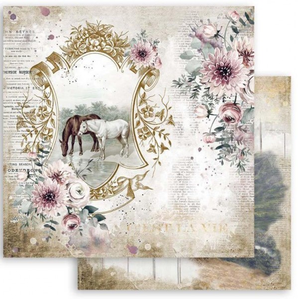 Stamperia Scrapbooking paper double face - Romantic Horses Lake