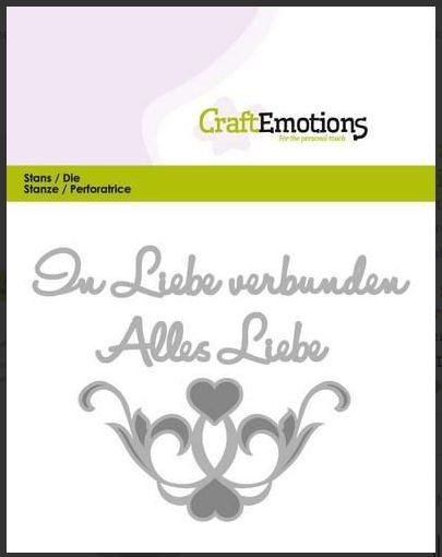 CraftEmotions Die Stanzschablone Alles Liebe