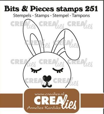 Crealies Clearstamp Bits & Pieces Hase mit geschlossen Augen