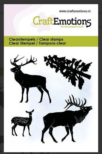 CraftEmotions Clearstamps 6x7cm – Rentier mit Baum
