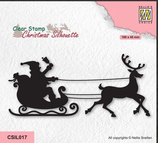 Nellies Choice Christmas Silhouette Clearstamp - Weihnachtsmann CSIL017 100x45mm