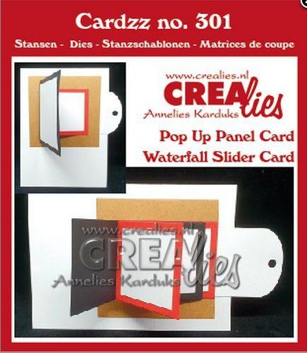 Crealies Cardzz Wasserfall-Schieberegler + Popup-Panel-Karte fits on most cardsizes