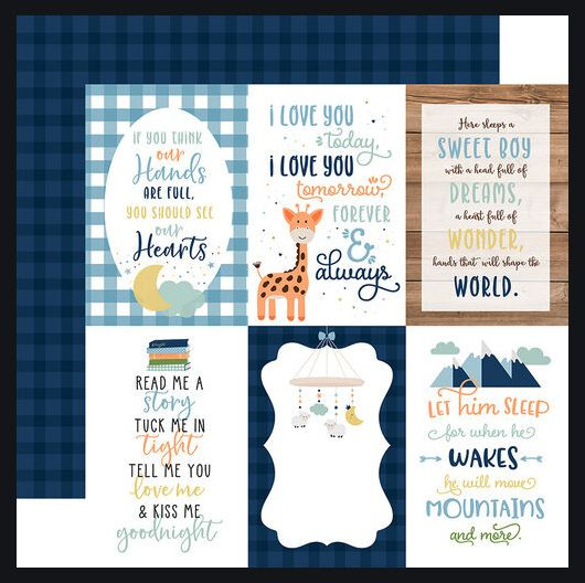 Echo Park Baby Boy 4x6 Journaling Cards