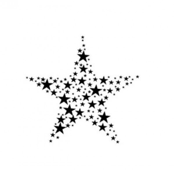 Decohobby unmontierter Stempelgummi Sternenstern 2 cm