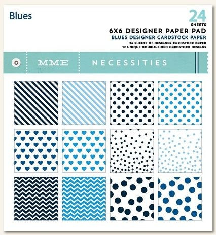 My Mind's eye Paper Pad Blues NC1005 6x6