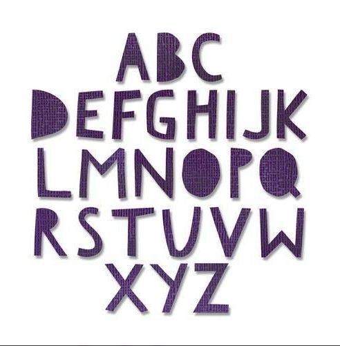 Sizzix Thinlits Die set - Alphanumeric Cutout Upper 76PK Tim Holtz 3/4