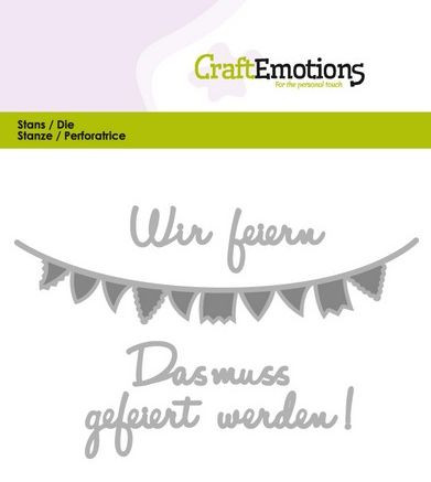 CraftEmotions Stanzschablonen Wir feiern 115633/0401