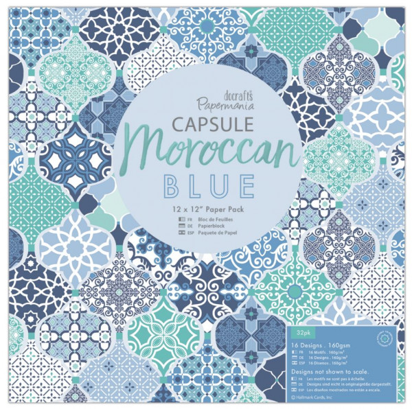 docrafts Papermania Capsule Moroccan blue 12x12