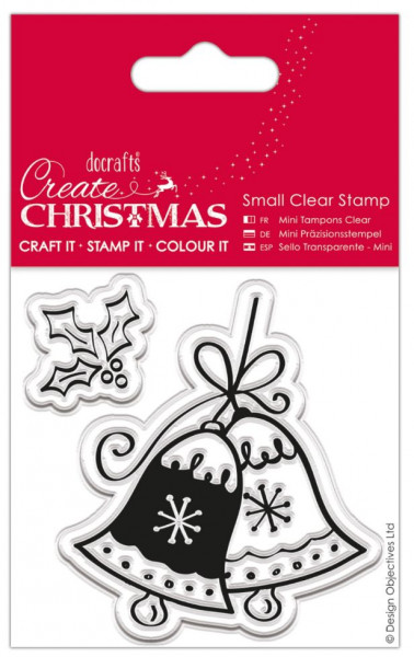 docrafts create christmas small clear stamps christmas Bell / Weihnachtsglocken PMA907250