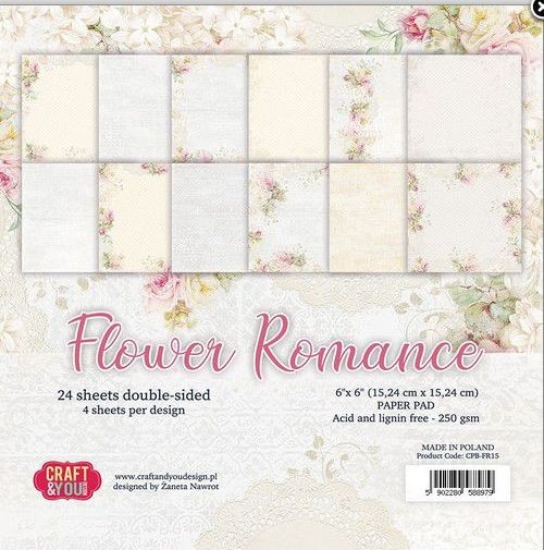 Craft & You Design 6x6 Paper Pad Fower Romance