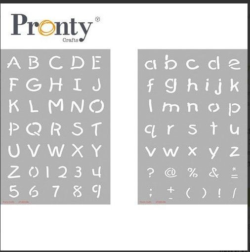 Pronty Mask stencil Alphabet 2x Set A4 470.803.086 A4