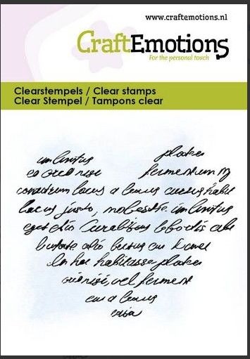 CraftEmotions clearstamps 6x7cm - Herz-Hintergrund-Handschrift