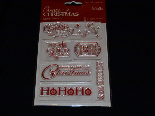 docrafts create christmas Clearstamps Christmas Sentiments