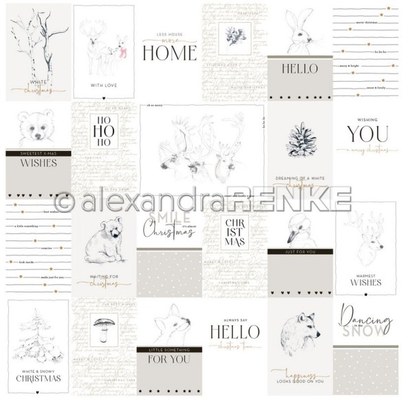 AlexandraRENKE Designpapier Weihnachtswaldtiere