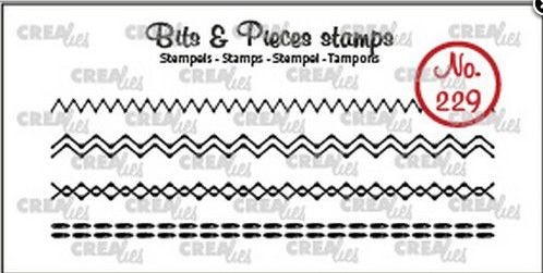 Crealies Clearstamp Bits & Pieces 4x Sticklinien CLBP229 4x82mm