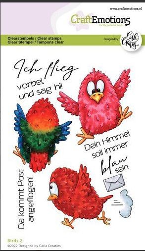 CraftEmotions clearstamps A6 - Birds 2 (DE) Carla Creaties