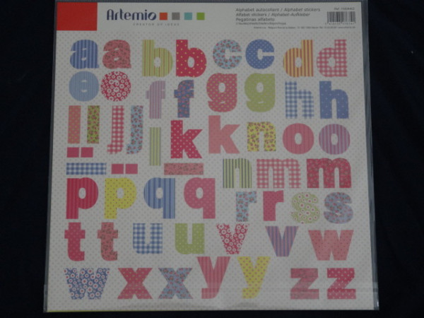 Artemio Alphabet Sticker 11004402 sweet