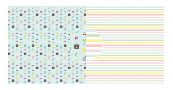 Dini Design Scrapbookpapier Marmelade - Streifen 30,5x30,5cm