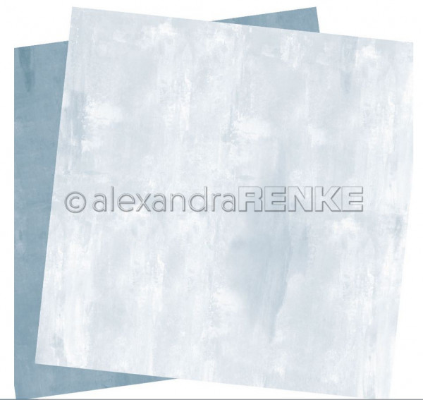 alexandraRENKE Designpapier doppelseitig taubenblau