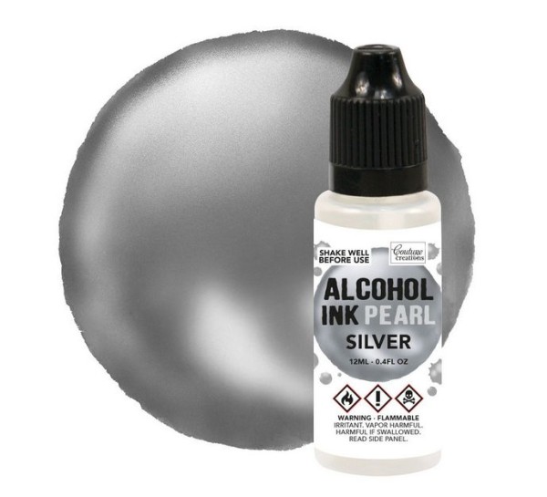 Couture Creations Alcohol Ink Pearl Silver 12ml