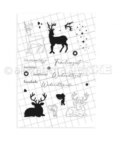 AlexandraRENKE Clear Stamps Weihnachtszeit mit Rentier