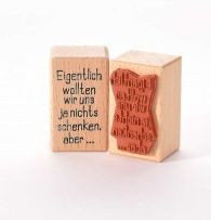 Heindesign Textstempel Eigentlich wollten wir uns