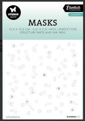 Studio Light Mask Stencil Confetti Essentials nr.263 SL-ES-MASK263 135x135x1mm