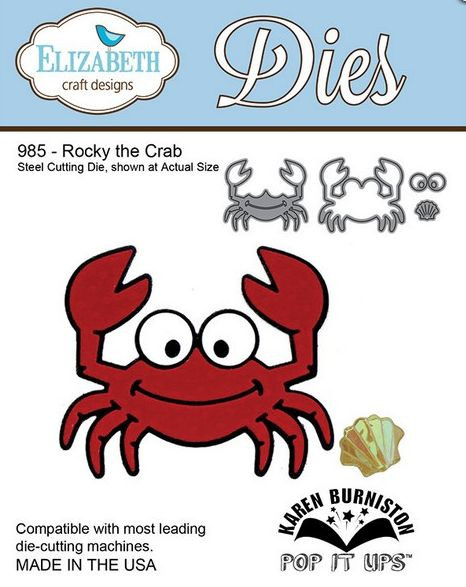 Elisabeth Craft Design Dies / Stanzschablonen Rocky the crab 985 4 teilig