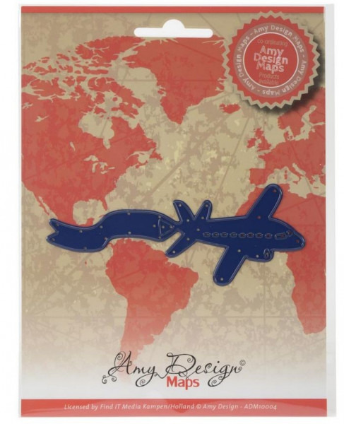 Stanzschablone Amy Design Maps Flugzeug / Airplane AMD10004