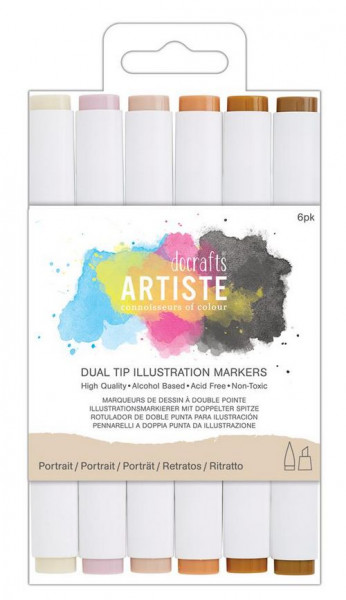 dorafts Artiste dual tip Illustration Marker Portrait