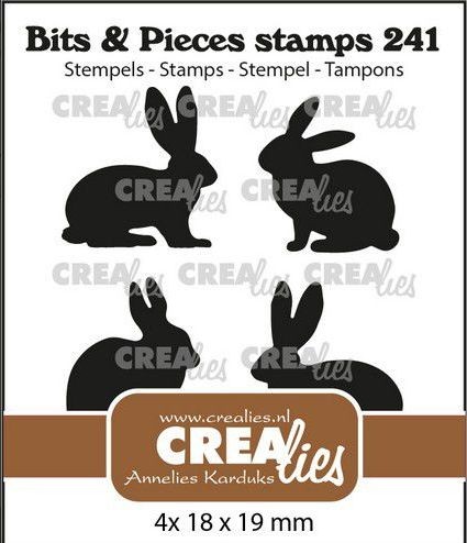 Crealies Clearstamp Bits & Pieces Kaninchen Silhouetten