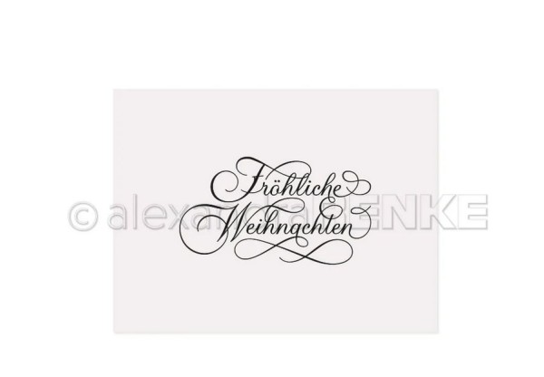 alexandraRENKE Embossingfolder Typo Fröhliche Weihnachten