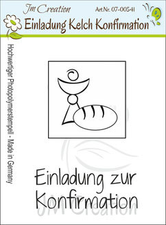 JM Creation Clearstamp Einladung Kelch Konfirmation 07-00057