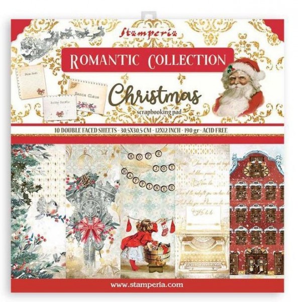 Stamperia Paper Pack 12x12 Romantic Collection Christmas