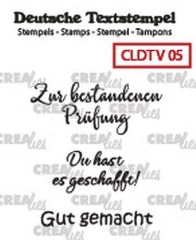 CREAlies kleine deutsche Textstempel clear stamps Prüfung
