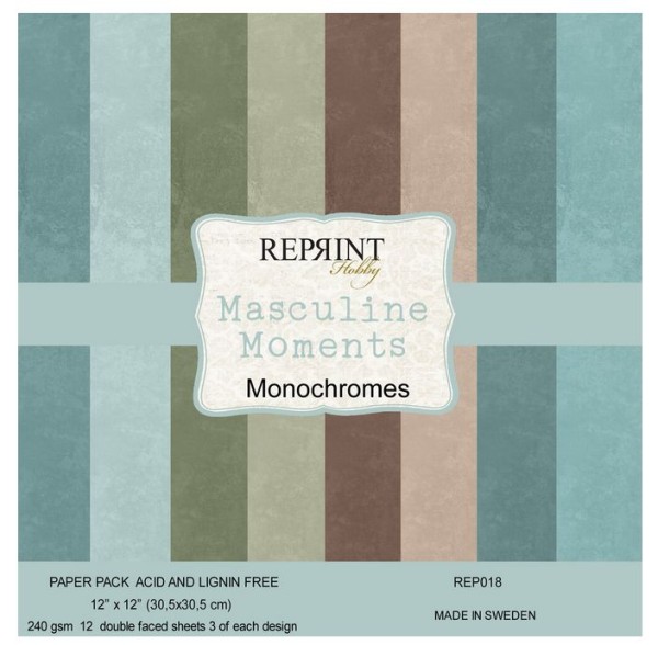 Reprint Hobby Masculine Moments 12x12 Inch Cardstock (REP018)