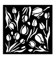 Stamperia Art of Travelling Thick Stencil 12x12cm Tulips (KSTDS02) Stamperia Art of Travelling Thick Stencil 12x12cm Tulips (KSTDS02)