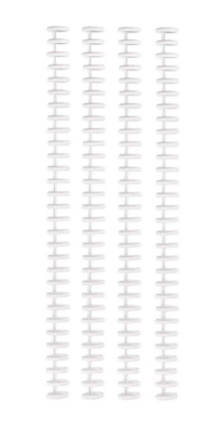 Vaessen Creative • Bind Easy Klick-Binderücken 12mm Weiß 4St.