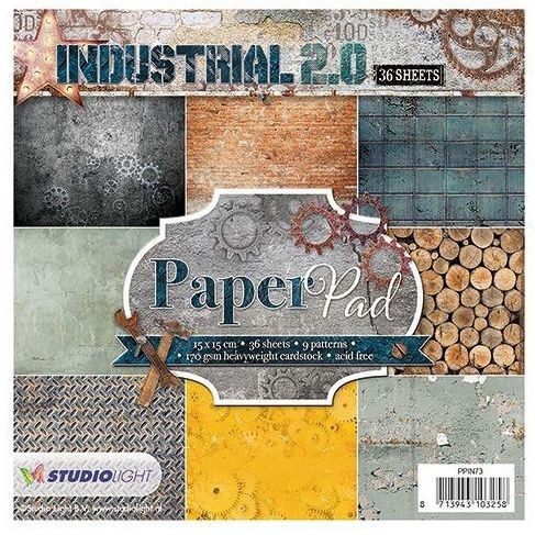 StudioLight INDUSTRIAL 2.0 Paper Pad Nr. 73 15 x 15 cm, 36 Bogen 170 g/m²