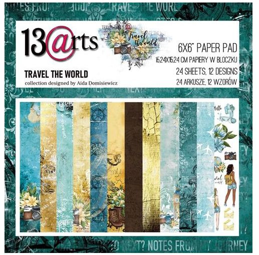 13@rts 6x6 paper pad travel the world