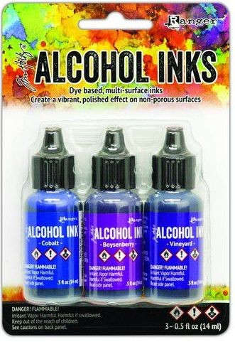 Ranger Alcohol Ink Ink Kits Indigo/Violet Spectrum 3x14 ml TAK69775 Tim Holtz