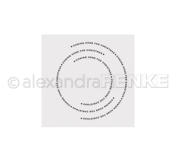 alexandraRENKE Embossingfolder Typo 'coming home for christmas'