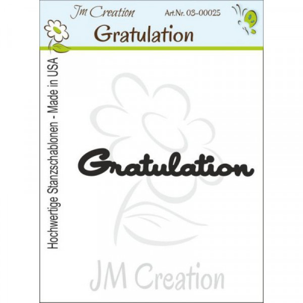 Jm Creation Stanzschablone Gratulation 03-00025