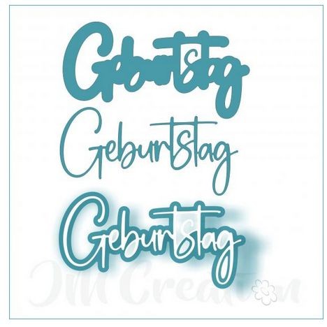 JM Creation Geburtstag groß - Stanzschablone