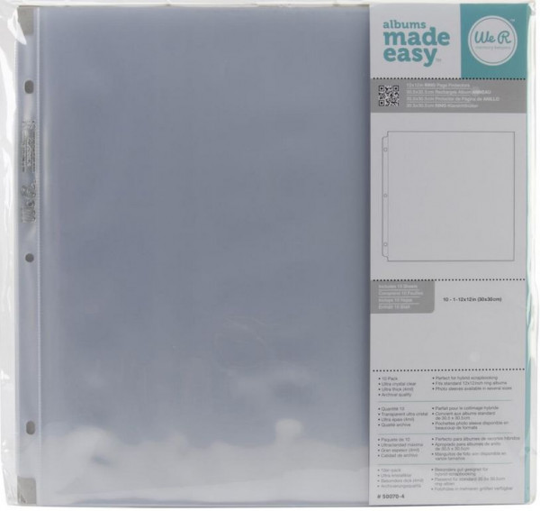 We R memory keepers Seitenschutzhüllen Ringalben 10 Stück 12x12 inch