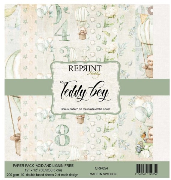 Reprint Hobby 12x12 Paper Pad Teddy Boy