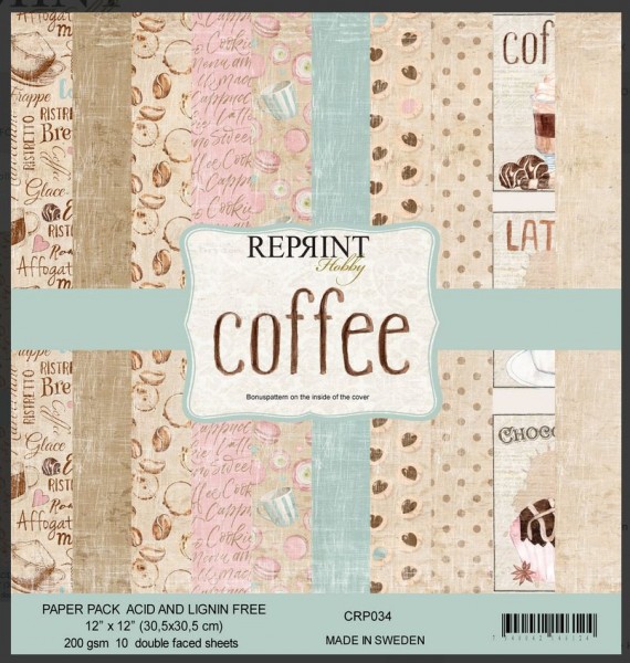Reprint Hobby Coffee Paper Pack 12x12