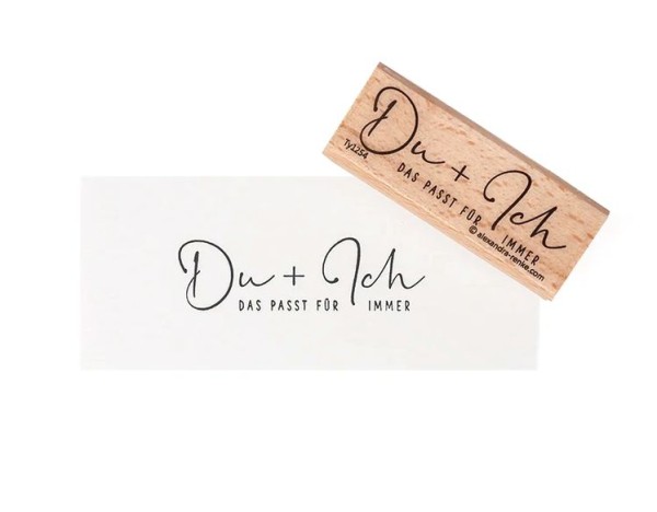 AlexandraRENKE Holzstempel 'du + ich'